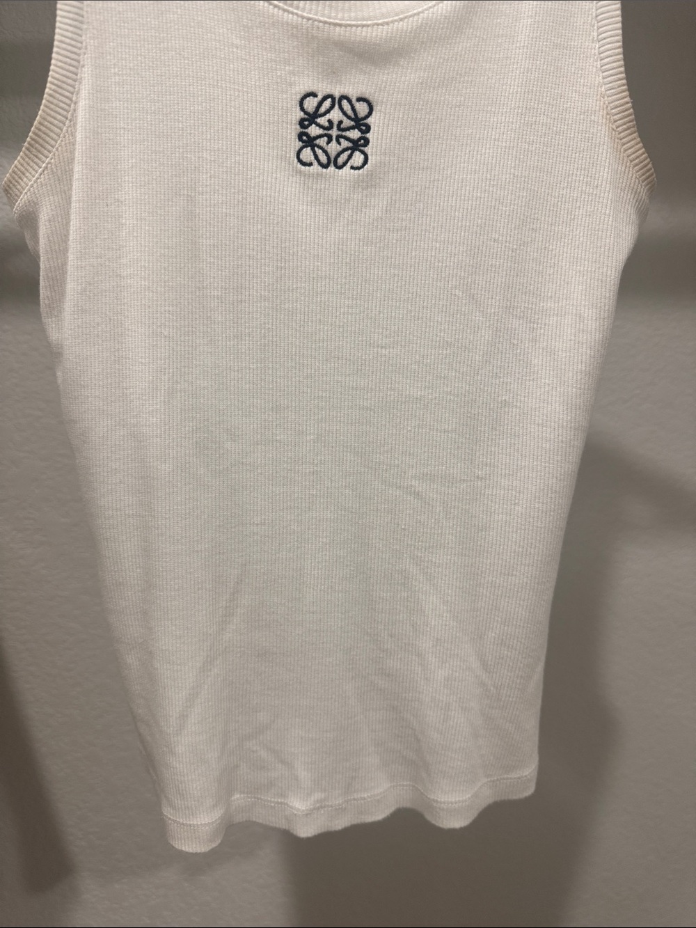 Loewe Cream Ribbed Logo Tank - Picture 4 of 5